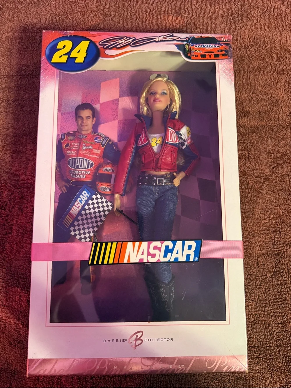 Barbie 2006 NASCAR Jeff Gordon Doll #24 Pink Label K7905 Collector Mattel NRFP